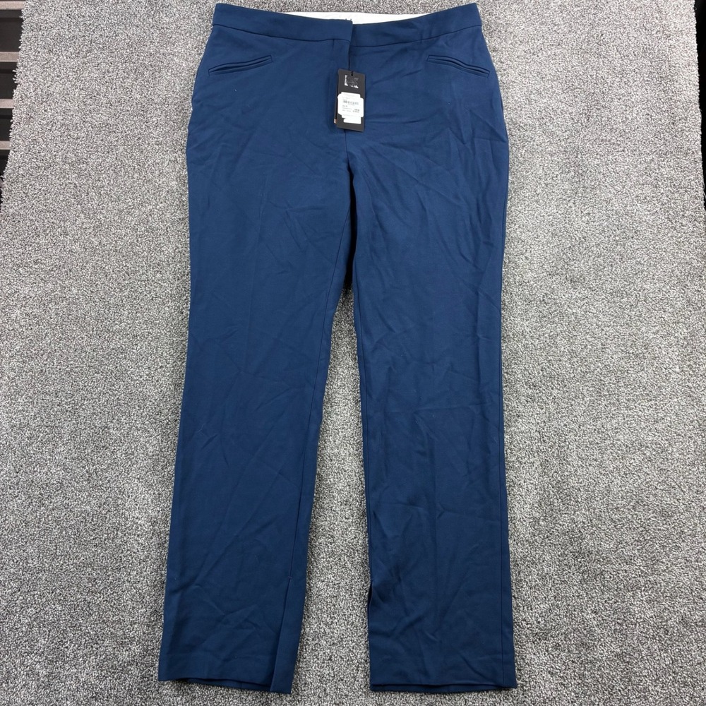 NWT Hugo Boss Pants Women's 16 Navy Blue Stretch Viscose Blend Dress Pants